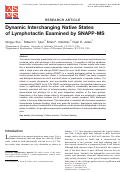 Cover page: Dynamic Interchanging Native States of Lymphotactin Examined by SNAPP-MS