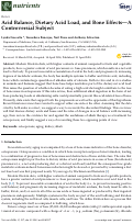 Cover page: Acid Balance, Dietary Acid Load, and Bone Effects-A Controversial Subject.
