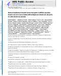 Cover page: Human Epidermal Growth Factor Receptor 2–Positive Breast Cancer Is Associated with Indigenous American Ancestry in Latin American Women