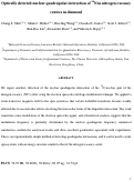 Cover page: Optically detected nuclear quadrupolar interaction of N14 in nitrogen-vacancy centers in diamond