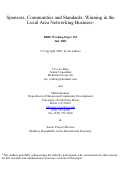 Cover page: Sponsors, Communities and Standards: Winning in the local Area Networking Business