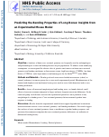 Cover page: Predicting the bending properties of long bones: Insights from an experimental mouse model