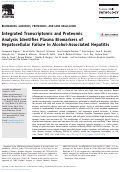 Cover page: Integrated Transcriptomic and Proteomic Analysis Identifies Plasma Biomarkers of Hepatocellular Failure in Alcohol-Associated Hepatitis.