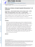 Cover page: PSGL-1 Is an Immune Checkpoint Regulator that Promotes T Cell Exhaustion