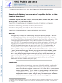 Cover page: Does Type 2 Diabetes Increase Rate of Cognitive Decline in Older Mexican Americans?