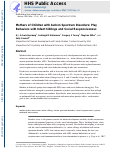 Cover page: Mothers of children with autism spectrum disorders: Play behaviors with infant siblings and social responsiveness