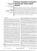 Cover page: Dynamic Simulation of Carbonate Fuel Cell-Gas Turbine Hybrid Systems