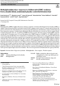 Cover page: Methylphenidate dose-response in children with ADHD: evidence from a double-blind, randomized placebo-controlled titration trial.