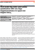 Cover page: Weyl nodal ring states and Landau quantization with very large magnetoresistance in square-net magnet EuGa4.