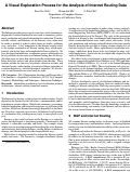 Cover page: A Visual Exploration Process for the Analysis of Internet Routing Data