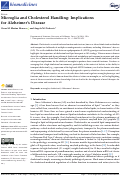 Cover page: Microglia and Cholesterol Handling: Implications for Alzheimer’s Disease