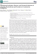 Cover page: Identifying Facilitators, Barriers, and Potential Solutions of Adopting Exoskeletons and Exosuits in Construction Workplaces