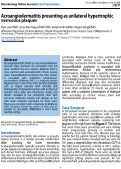 Cover page: Acroangiodermatitis presenting as unilateral hypertrophic verrucous plaques
