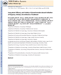 Cover page: Long-term efficacy and safety of questionnaire-based initiation of urgency urinary incontinence treatment