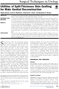 Cover page: Utilities of Split-Thickness Skin Grafting for Male Genital Reconstruction