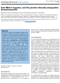 Cover page: Anti-MDA-5 negative, anti-Ku positive clinically amyopathic dermatomyositis