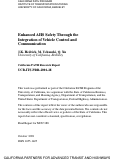Cover page: Enhanced AHS Safety Through the Integration of Vehicle Control and Communication