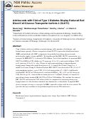 Cover page: Adolescents with clinical type 1 diabetes display reduced red blood cell glucose transporter isoform 1 (GLUT1)