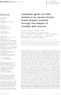 Cover page: Candidate genes for field resistance to cassava brown streak disease revealed through the analysis of multiple data sources.