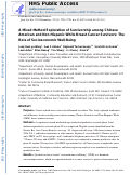 Cover page: A mixed method exploration of survivorship among Chinese American and non-Hispanic White breast cancer survivors: the role of socioeconomic well-being