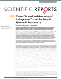 Cover page: Three-Dimensional Geometry of Collagenous Tissues by Second Harmonic Polarimetry