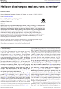 Cover page: Helicon discharges and sources: a review