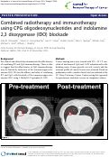 Cover page: Combined radiotherapy and immunotherapy using CPG oligodeoxynucleotides and indolamine 2,3 dioxygenase (IDO) blockade