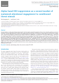 Cover page: Alpha-band EEG suppression as a neural marker of sustained attentional engagement to conditioned threat stimuli