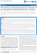 Cover page: The genome and developmental transcriptome of the strongylid nematode Haemonchus contortus