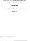 Cover page: Interdisciplinary Undergraduate Climate Change Studies Minor for the Unviersity of California San Diego