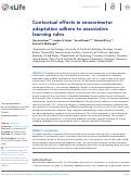 Cover page: Contextual effects in sensorimotor adaptation adhere to associative learning rules