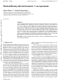 Cover page: Matched filtering with interferometric 21 cm experiments