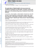 Cover page: The application of digital health to the assessment and treatment of substance use disorders: The past, current, and future role of the National Drug Abuse Treatment Clinical Trials Network