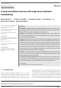 Cover page: Caecal microbiota in horses with trigeminal-mediated headshaking.