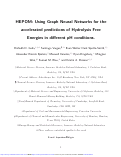 Cover page of HEPOM: Using Graph Neural Networks for the Accelerated Predictions of Hydrolysis Free Energies in Different pH Conditions.