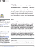 Cover page: Parallel altitudinal clines reveal trends in adaptive evolution of genome size in Zea mays