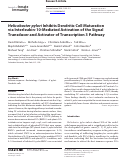 Cover page: Helicobacter pylori Inhibits Dendritic Cell Maturation via Interleukin-10-Mediated Activation of the Signal Transducer and Activator of Transcription 3 Pathway