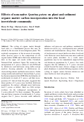 Cover page: Effects of non-native Spartina patens on plant and sediment organic matter carbon incorporation into the local invertebrate community