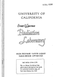 Cover page: HIGH-PRESSURE VAPOR-LIQUID EQUILIBRIUM APPARATUS