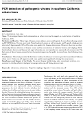 Cover page: PCR detection of pathogenic viruses in southern California urban rivers