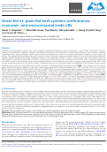 Cover page: Grass-fed vs. grain-fed beef systems: performance, economic, and environmental trade-offs.