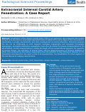 Cover page: Extracranial Internal Carotid Artery Fenestration: A Case Report