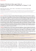 Cover page: Sequence Diversity in the pe_pgrs Genes of Mycobacterium tuberculosis Is Independent of Human T Cell Recognition