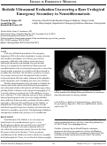 Cover page: Bedside Ultrasound Evaluation Uncovering a Rare Urological Emergency Secondary to Neurofibromatosis