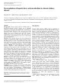 Cover page: Dysregulation of hepatic fatty acid metabolism in chronic kidney disease