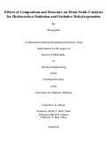 Cover page: Effects of Composition and Structure on Metal Oxide Catalysts for Hydrocarbon Oxidation and Oxidative Dehydrogenation