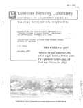 Cover page: THEORETICAL STUDIES IN LONG-TERM THERMAL ENERGY STORAGE IN AQUIFERS