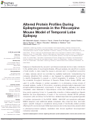 Cover page: Altered Protein Profiles During Epileptogenesis in the Pilocarpine Mouse Model of Temporal Lobe Epilepsy