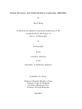 Cover page: Family Structure and Child Health in Cambodia, 2000-2010