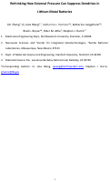 Cover page: Rethinking How External Pressure Can Suppress Dendrites in Lithium Metal Batteries